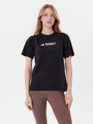 Adidas T-Shirt Terrex Classic Logo JF9131 Czarny Regular Fit. Czarne t-shirty Adidas, s, bez wzorów, z bawełny, bez kołnierzyka, bez ramiączek. Za 149.99 zł.