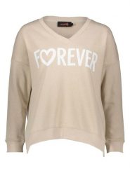 Miss goodlife Bluza "Forever" w kolorze beżowym rozmiar: XS. Brązowe bluzy miss goodlife, xs, bez wzorów, z bawełny, bez kaptura. Za 173.99 zł.