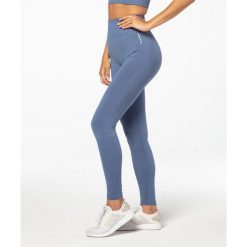 Legginsy bezszwowe sportowe dla kobiet Carpatree Vibe z wysokim stanem. Niebieskie legginsy Carpatree, xs, bez wzorów, z materiału, z podwyższonym stanem, na fitness i siłownię. Za 97.99 zł.