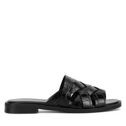 Klapki Sergio Bardi. Czarne klapki Sergio Bardi, bez wzorów, bez obcasa. Za 179.99 zł.