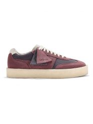 Clarks Skórzane sneakersy "Tor 80" w kolorze różowo-granatowym rozmiar: 41,5. Niebieskie trampki Clarks, bez wzorów, bez zapięcia. Za 262.29 zł.