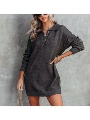 LA Angels Sukienka w kolorze antracytowym rozmiar: S. Czarne sukienki LA Angels, na co dzień, s, bez wzorów, bez kołnierzyka, bez ramiączek, mini, proste. Za 196.24 zł.