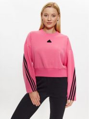 Adidas Bluza Future Icons 3-Stripes Sweatshirt IL3054 Różowy Loose Fit. Czerwone bluzy Adidas, xs, bez wzorów, z bawełny, bez kaptura. Za 169.99 zł.