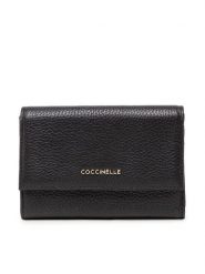 Coccinelle Duży Portfel Damski MW5 Metallic Soft E2 MW5 11 66 01 Czarny. Czarne portfele Coccinelle, bez wzorów, ze skóry. Za 419.99 zł.