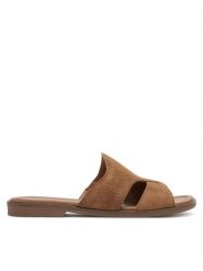 Lasocki Klapki WI23-FOXI-57 Beżowy. Brązowe klapki Lasocki, bez wzorów, ze skóry, bez obcasa. Za 149.99 zł.