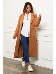 Le Comptoir du Manteau Płaszcz przejściowy w kolorze karmelowym rozmiar: 42. Brązowe płaszcze Le Comptoir du Manteau, bez wzorów, z tkaniny, bez kaptura. Za 109.78 zł.