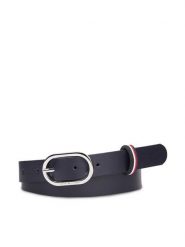 Tommy Hilfiger Pasek Damski Chic 2.5 Corp AW0AW16169 Granatowy. Niebieskie paski TOMMY HILFIGER, bez wzorów, ze skóry. Za 119.99 zł.