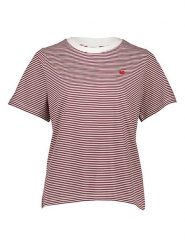 JDY Koszulka w kolorze czerwono-białym rozmiar: M. Czerwone bluzki JDY, m, bez wzorów, z bawełny, bez kołnierzyka, bez ramiączek. Za 43.88 zł.