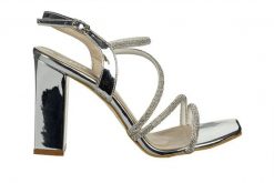 Sandały Bayla-187 2523 Silver Mirror 187154, Srebrny, Skóra ekologiczna - 36. Szare sandały Bayla, bez wzorów, z materiału, bez obcasa, bez zapięcia. W wyprzedaży za 224.10 zł.
