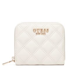 Mały Portfel Damski Guess. Białe portfele Guess, z aplikacjami. Za 219.99 zł.