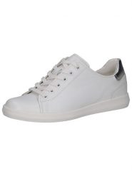 Caprice Skórzane sneakersy w kolorze srebrno-białym rozmiar: 36. Białe trampki Caprice, bez wzorów, bez zapięcia. Za 158.47 zł.