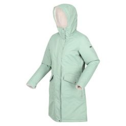Romine Regatta damska trekkingowa kurtka parka z membraną. Zielone parki Regatta, uniwersalny, z poliesteru, sportowe, z kapturem. W wyprzedaży za 189.99 zł.