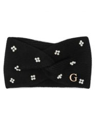 Guess Opaska AW5637 VIS01 Czarny. Czarne rękawiczki Guess, z aplikacjami, z wiskozy. Za 114.99 zł.