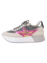 Liu Jo Sneakersy "Dreamy" w kolorze beżowo-szaro-różowym rozmiar: 38. Brązowe trampki Liu Jo, bez wzorów, bez zapięcia. Za 290.57 zł.