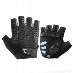 Rękawiczki rowerowe Rockbros żelowe, rozmiar L, szare unisex. Czarne rękawiczki ROCKBROS, bez wzorów, sportowe. Za 99.90 zł.