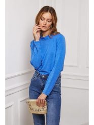 So Cachemire Koszulka "Funel" w kolorze niebieskim rozmiar: S. Niebieskie bluzki So Cachemire, s, bez wzorów, z kaszmiru, bez kołnierzyka, bez ramiączek. Za 101.23 zł.