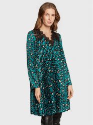 Nissa Sukienka codzienna RC13349 Zielony Regular Fit. Zielone sukienki Nissa, na co dzień, bez wzorów, z syntetyku, bez kołnierzyka, bez ramiączek, proste. Za 579.99 zł.
