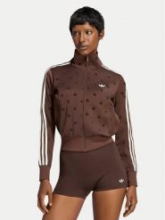 Adidas Bluza Satin Polka Dots Tt Track Top LI2855 Brązowy Regular Fit. Brązowe bluzy Adidas, s, bez wzorów, z syntetyku, bez kaptura. Za 329.99 zł.