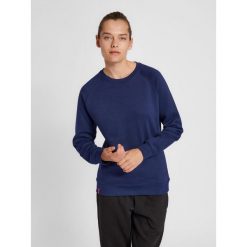 Bluza damska Hummel red Heavy. Niebieskie bluzy Hummel, xl, bez wzorów, prążkowane, bez kaptura. Za 195.50 zł.