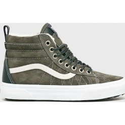 Vans - Trampki. Zielone trampki Vans, bez wzorów, z materiału, bez zapięcia. W wyprzedaży za 239.90 zł.