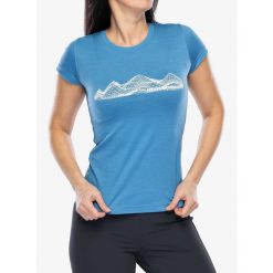 Koszulka merino damska Sensor Merino Active PT Tee S/S. Niebieskie koszulki sportowe Sensor, bez wzorów, bez ramiączek. Za 298.99 zł.