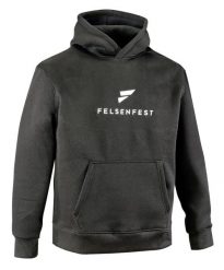 Bluza rozgrzewkowa Slopers. Czarne bluzy FELSENFEST, l, z aplikacjami, z materiału, z kapturem. Za 289.99 zł.