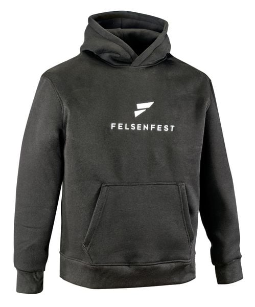 Bluza rozgrzewkowa Slopers. Czarne bluzy FELSENFEST, l, z aplikacjami, z materiału, z kapturem. Za 289.99 zł.