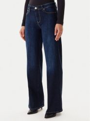 Guess Spodnie palazzo W5BA96 D4U54 Beżowy Wide Leg. Brązowe spodnie materiałowe Guess, z aplikacjami, z bawełny. Za 699.99 zł.