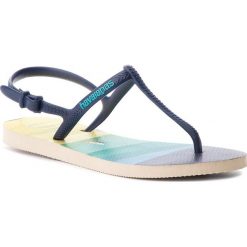 Sandały HAVAIANAS - Freedom Sl Prin Cf 41371098009 Beige/Navy Blue. Niebieskie klapki Havaianas, bez wzorów, z tworzywa sztucznego, bez obcasa, bez zapięcia. W wyprzedaży za 89.00 zł.