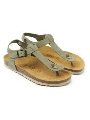 Mandel Skórzane sandały "Leon" w kolorze khaki rozmiar: 39. Brązowe sandały Mandel, bez wzorów, z nubiku, klasyczne, z otwartym noskiem, bez obcasa, bez zapięcia. Za 130.99 zł.