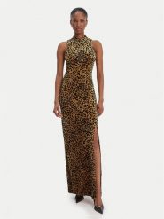 Guess Sukienka wieczorowa W6RK10 KA652 Beżowy Regular Fit. Brązowe sukienki Guess, xl, z aplikacjami, z syntetyku, wizytowe, bez kołnierzyka, bez ramiączek. Za 659.99 zł.