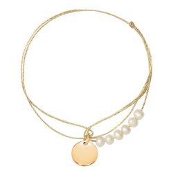 Bransoletka Elise pozłacana. Białe bransoletki Lilou, z perłą, pozłacane. Za 144.00 zł.