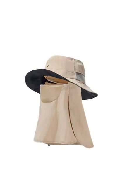 Kapelusz turystyczny Full Protective Brimmed Hat CYY2521FS014. Brązowe kapelusze NATUREHIKE, bez wzorów, z materiału. Za 137.76 zł.