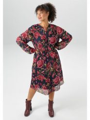 Aniston Sukienka w kolorze czarno-czerwonym rozmiar: 50. Czarne sukienki Aniston, na co dzień, bez wzorów, bez kołnierzyka, bez ramiączek, midi, proste. Za 108.74 zł.