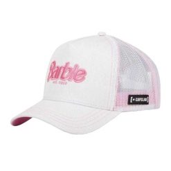 Damska Czapka Z Daszkiem Barbie. Białe czapki CapsLab, bez wzorów, z materiału. Za 186.99 zł.