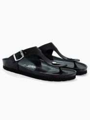 Sunbay Skórzane japonki "Camelia" w kolorze czarnym rozmiar: 40. Czarne klapki Sunbay, bez wzorów, ze skóry, z otwartym noskiem, bez obcasa. Za 170.87 zł.