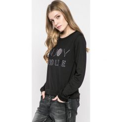 SH - Bluza. Czarne bluzy SH, l, z nadrukiem, z dzianiny. W wyprzedaży za 99.90 zł.