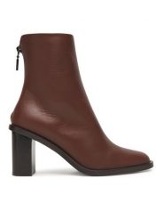 Max Mara Botki Midiboot80 25247960726 Brązowy. Brązowe botki Max Mara, bez wzorów, ze skóry, bez obcasa, na słupku, bez zapięcia. Za 4,059.00 zł.