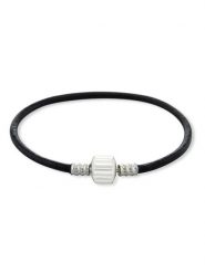 CHARM'S Skórzana bransoletka w kolorze czarnym rozmiar: 21 cm. Czarne bransoletki CHARM'S, srebrne. Za 114.44 zł.