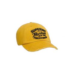 Damska czapka z daszkiem Superdry Vintage Applique. Żółte czapki Superdry, z aplikacjami. Za 141.45 zł.