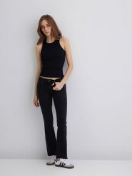 MAVI Dżinsy "Bella" - Flared fit - w kolorze czarnym rozmiar: W27/L30. Czarne jeansy Mavi, l, bez wzorów. Za 154.95 zł.