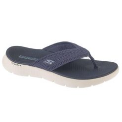 Japonki damskie, Go Walk Flex Sandal - Holly. Niebieskie klapki Skechers, bez wzorów, bez obcasa. Za 189.99 zł.