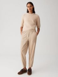 OPUS Spodnie "Myha" w kolorze beżowym rozmiar: 36. Brązowe spodnie materiałowe Opus, bez wzorów, z materiału, z podwyższonym stanem. Za 211.31 zł.