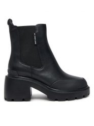 Tommy Jeans Botki Tjw Mid Heel Chelsea Boot EN0EN02681 Czarny. Czarne botki Tommy Jeans, bez wzorów, z jeansu, bez obcasa, na słupku, bez zapięcia. Za 799.99 zł.