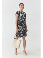 TATUUM Sukienka w kolorze granatowo-białym rozmiar: 38. Niebieskie sukienki Tatuum, na co dzień, bez wzorów, bez kołnierzyka, bez ramiączek, mini, proste. Za 161.34 zł.