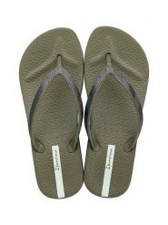 Ipanema Japonki w kolorze khaki rozmiar: 40. Brązowe klapki Ipanema, bez wzorów, z otwartym noskiem, bez obcasa. Za 28.24 zł.