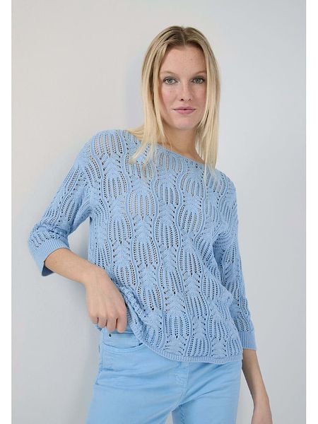More & More Sweter w kolorze błękitnym rozmiar: 40. Niebieskie swetry More & More, bez wzorów, bez ramiączek. Za 129.95 zł.