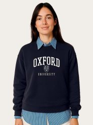 WOOOP Bluza "Oxford University" w kolorze granatowym rozmiar: L. Niebieskie bluzy Wooop, l, bez wzorów, bez kaptura. Za 108.99 zł.