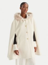 YES LONDON Płaszcz wełniany CD1223ECO Écru Regular Fit. Płaszcze YES LONDON, na zimę, bez wzorów, z syntetyku, bez kaptura. Za 2,179.00 zł.