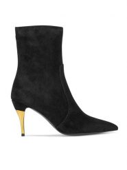 Gino Rossi Botki IVY-116209 Czarny. Czarne botki Gino Rossi, bez wzorów, ze skóry, bez obcasa, na szpilce, bez zapięcia. Za 429.99 zł.